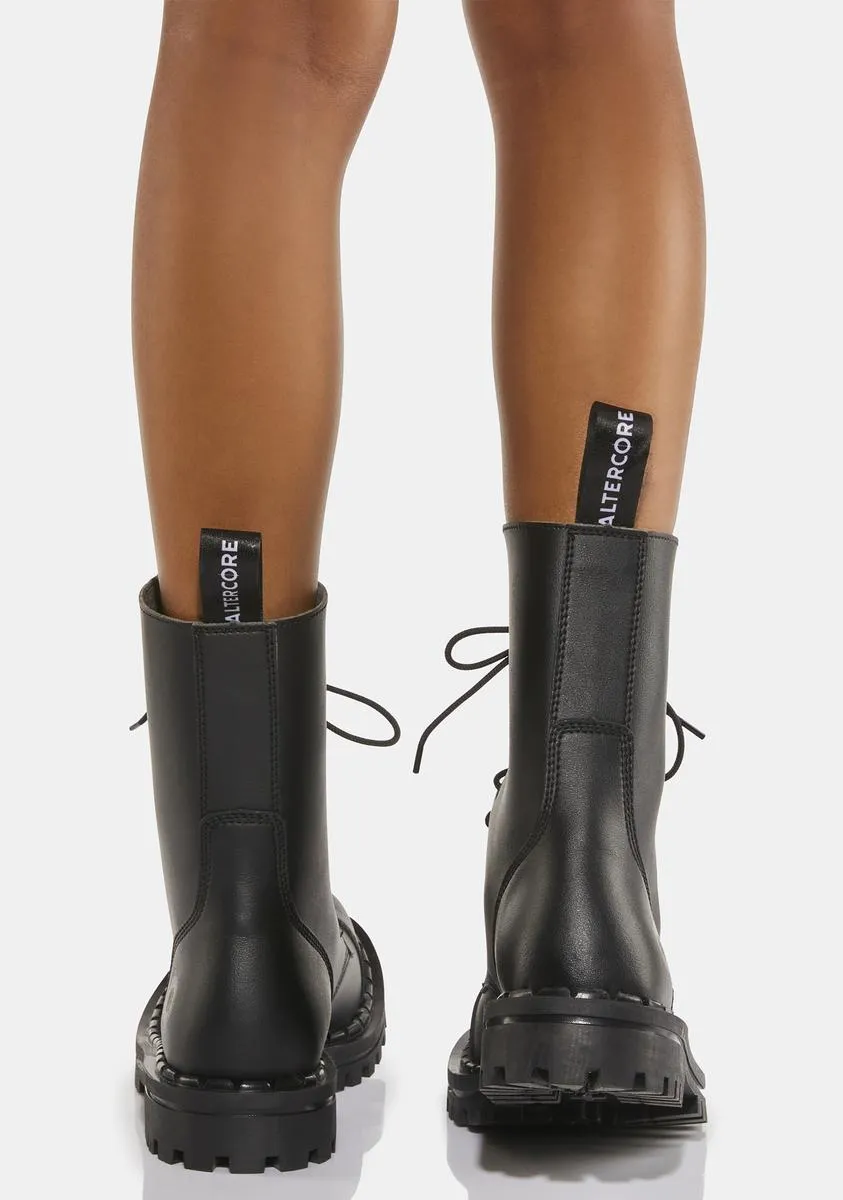 351 Vegan Leather Combat Boots