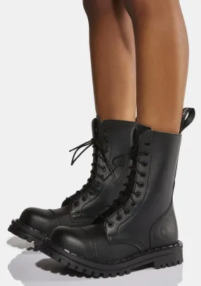 351 Vegan Leather Combat Boots