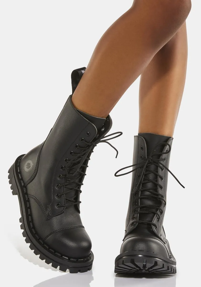 351 Vegan Leather Combat Boots