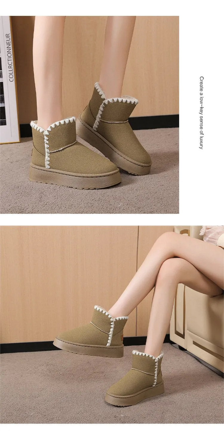 Casual Suede Non-Slip Snow Boots
