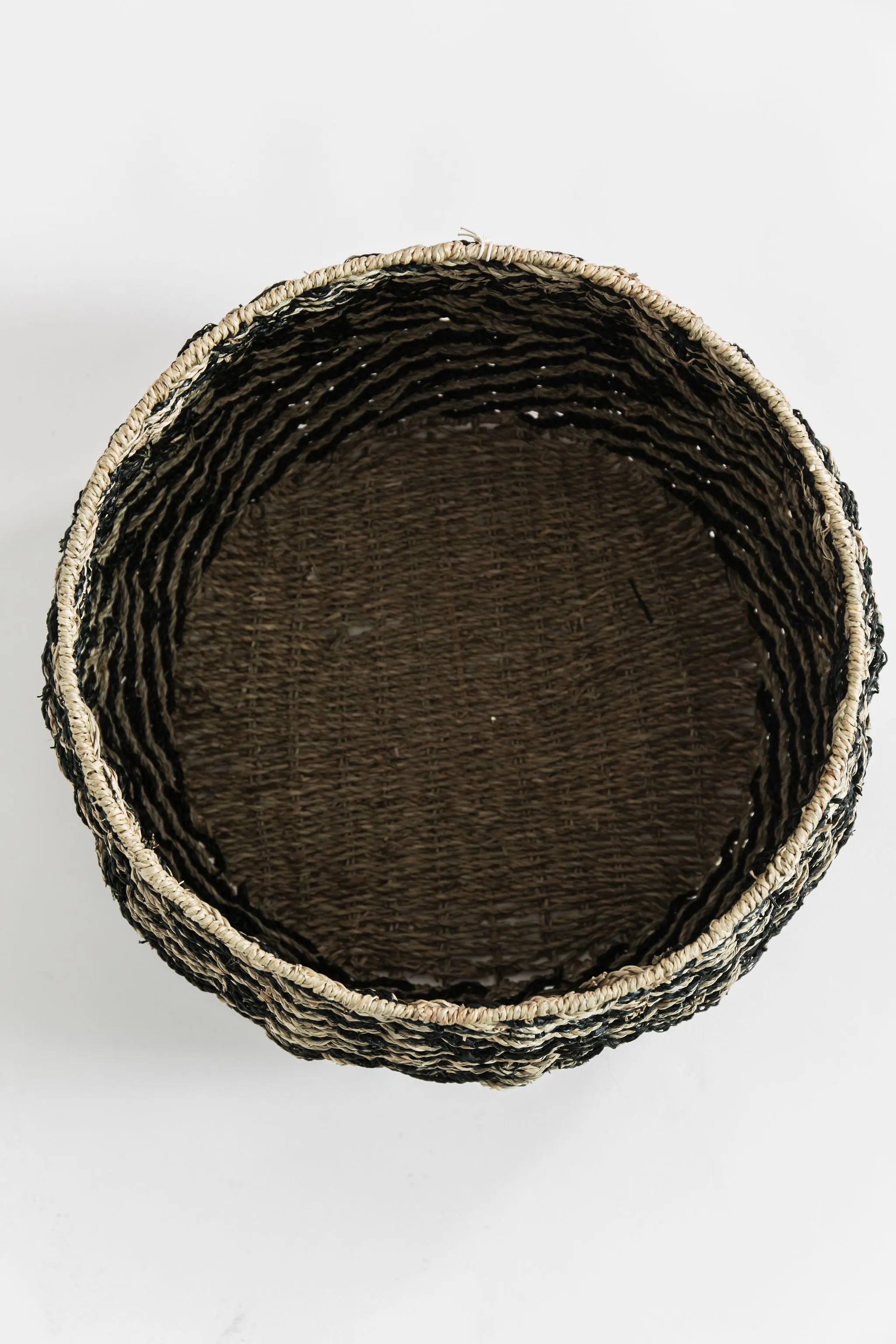 Chevron Woven Seagrass Basket- Large