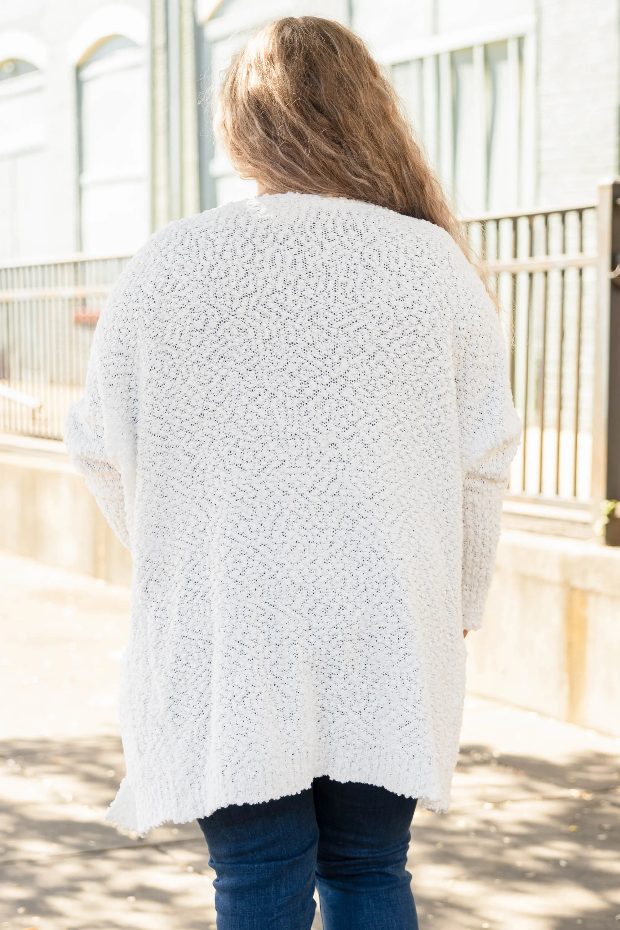 Confident Decisions Cardigan, White