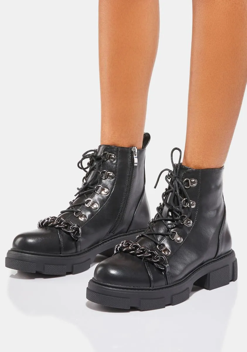 Done Deal Chain Ankle Boots