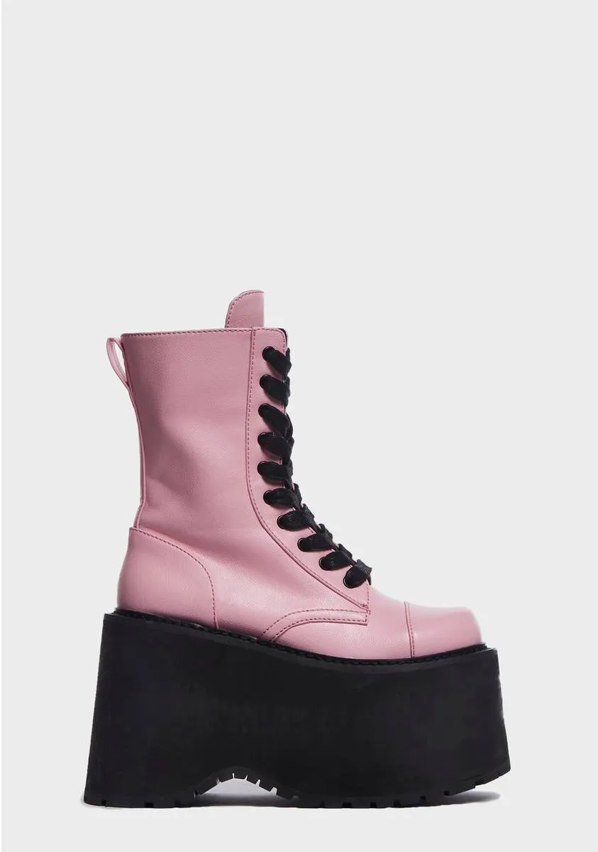 Expelled To Reality Platform Combat Boots
