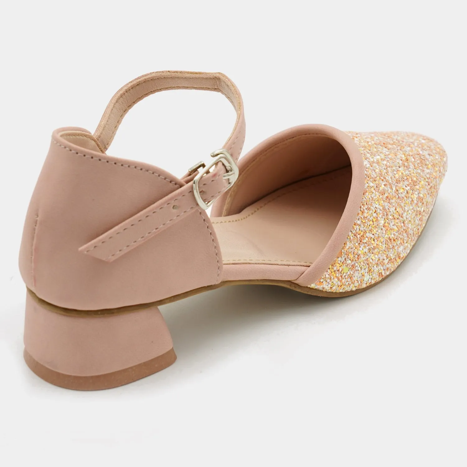 Girls Pumps Heels 456-44-Peach
