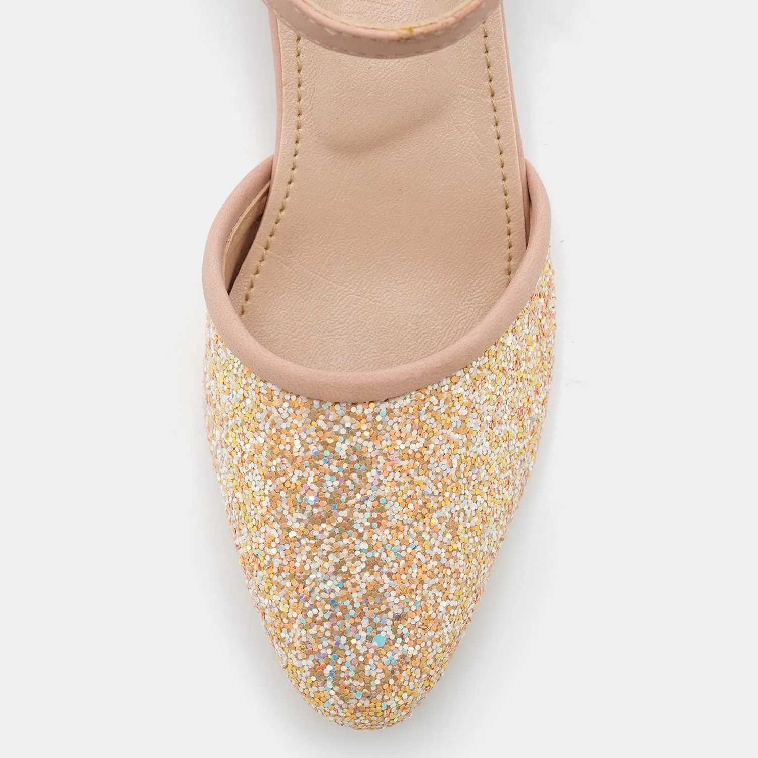 Girls Pumps Heels 456-44-Peach