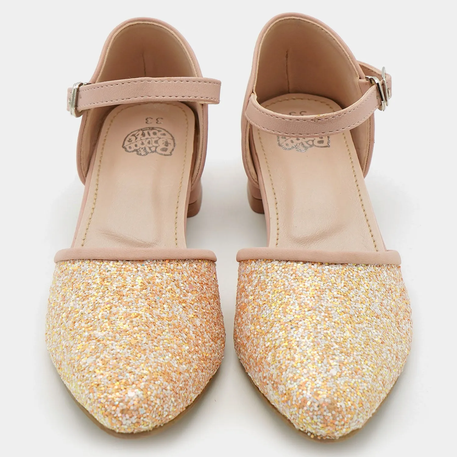 Girls Pumps Heels 456-44-Peach