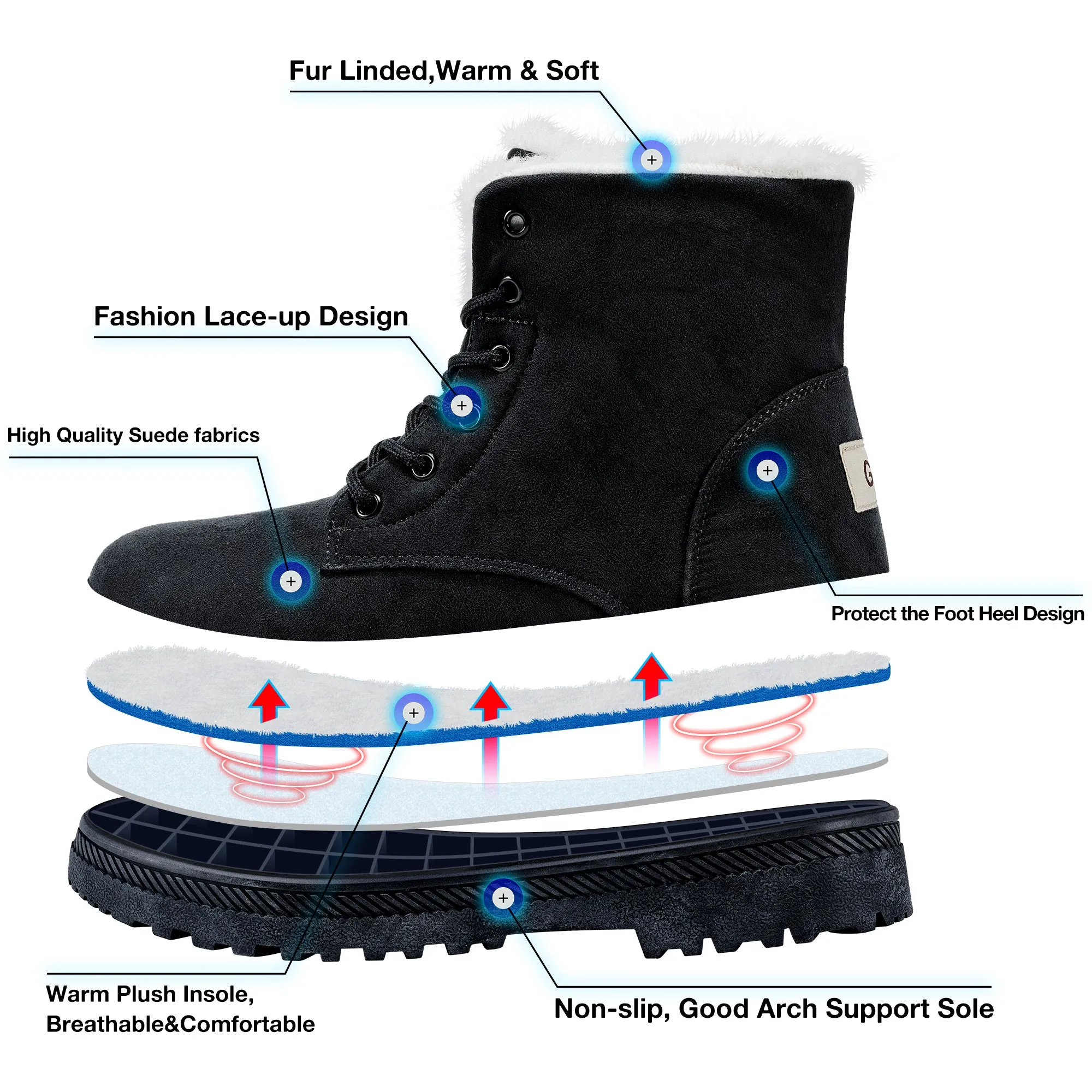HARENC™Heel With Snow Boots For Women