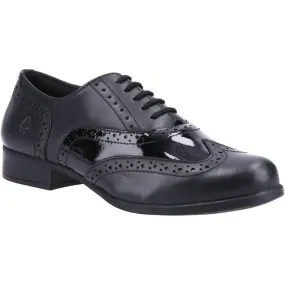 Hush Puppies Girls School Shoe Kada Jnr Black Leather Mix