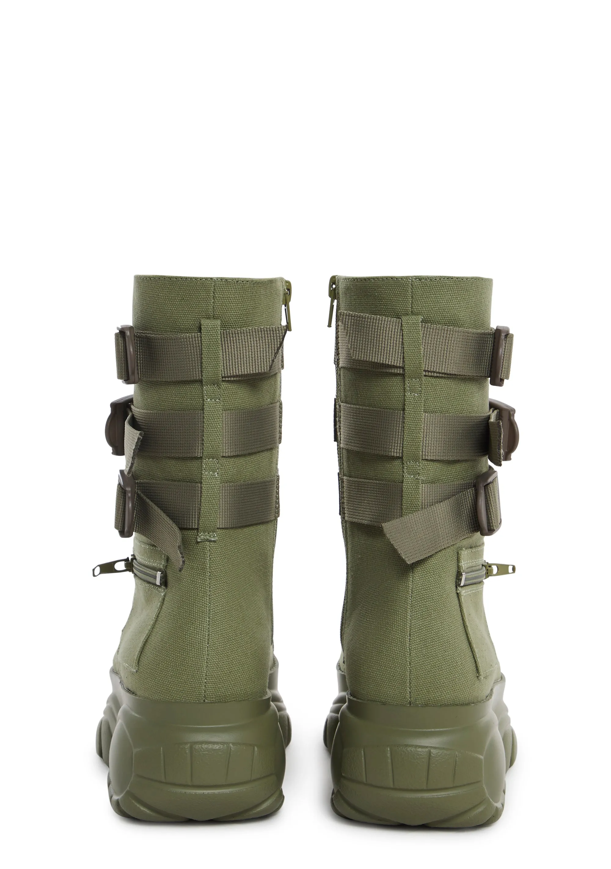 Mad Hustle Pocket Combat Boots - Olive