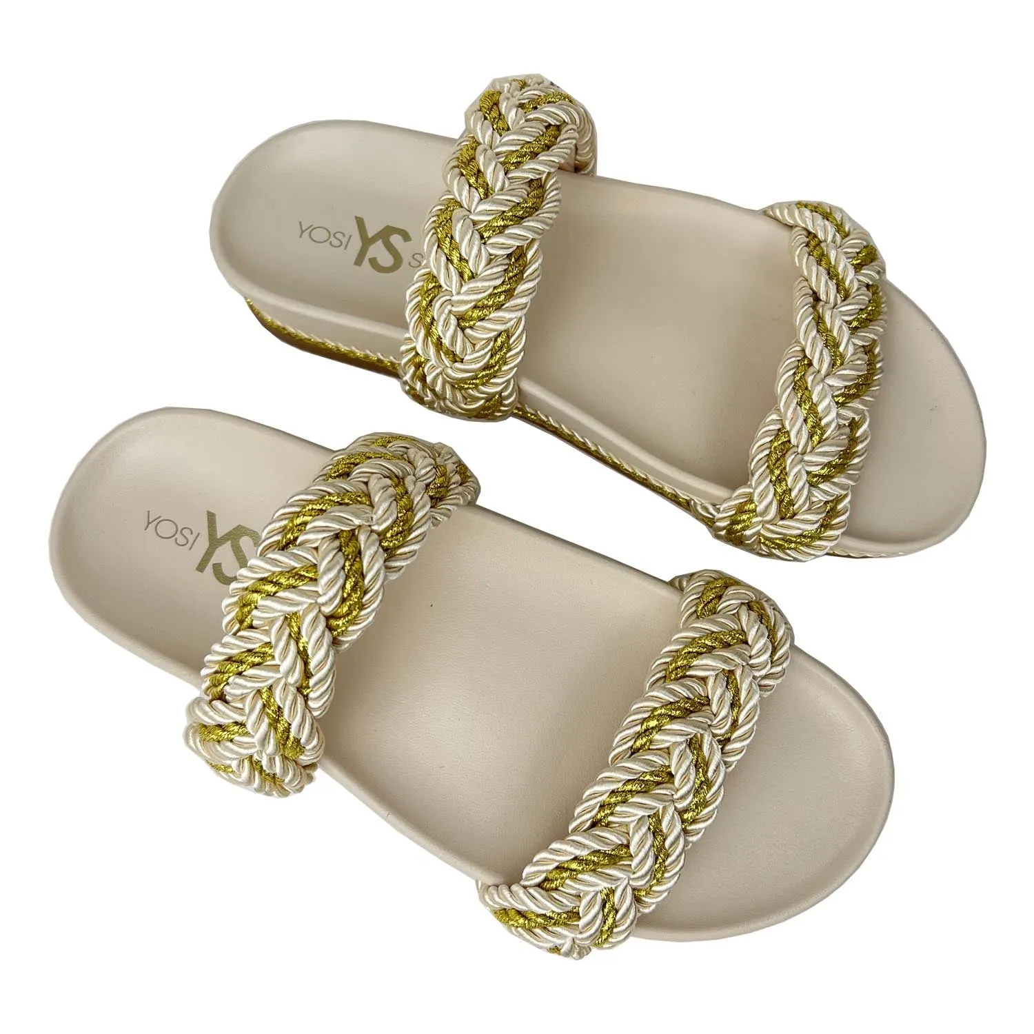 Michelle Braided Sandal In Gold