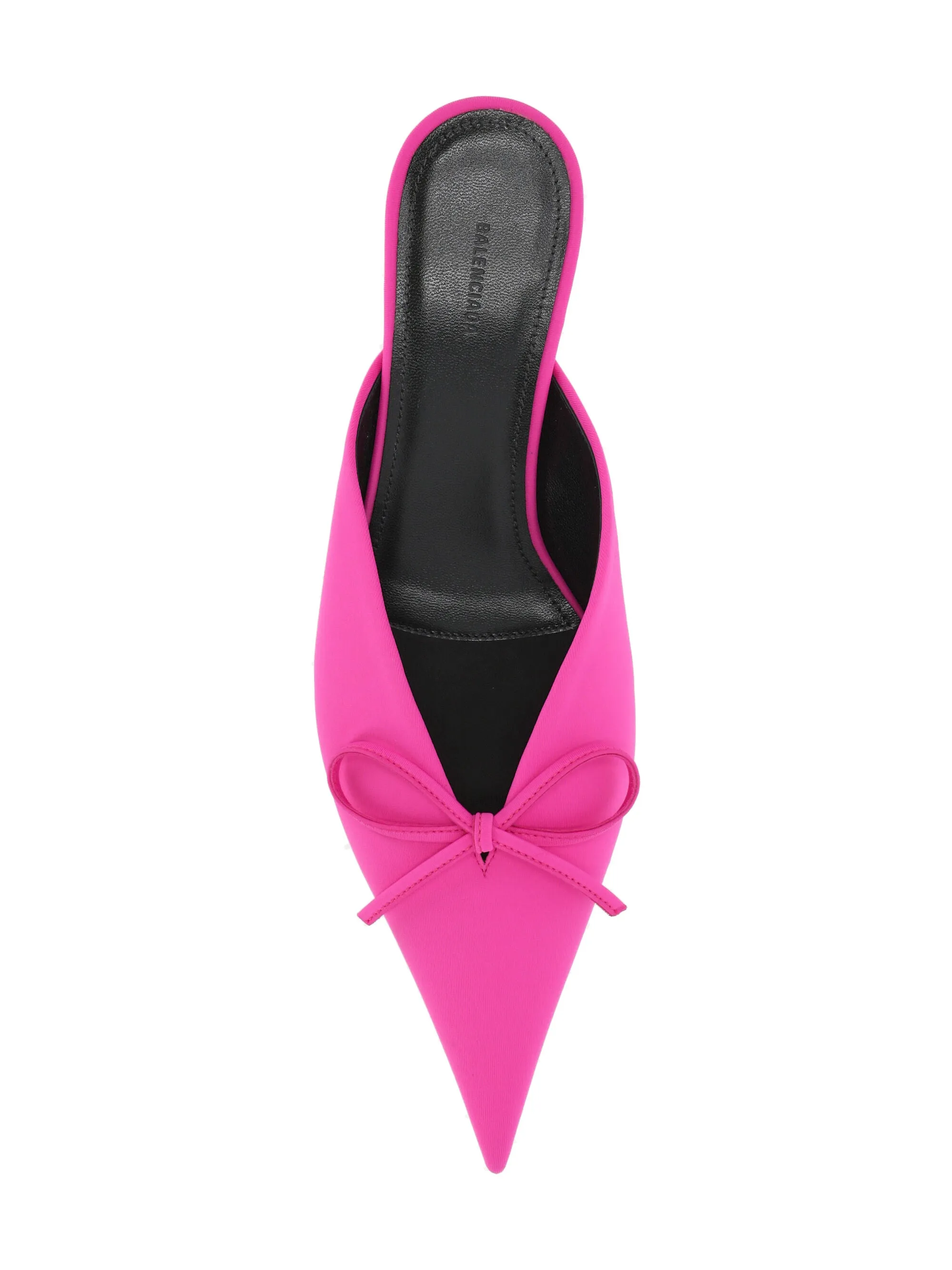 Mules with Pink Bow Detailing