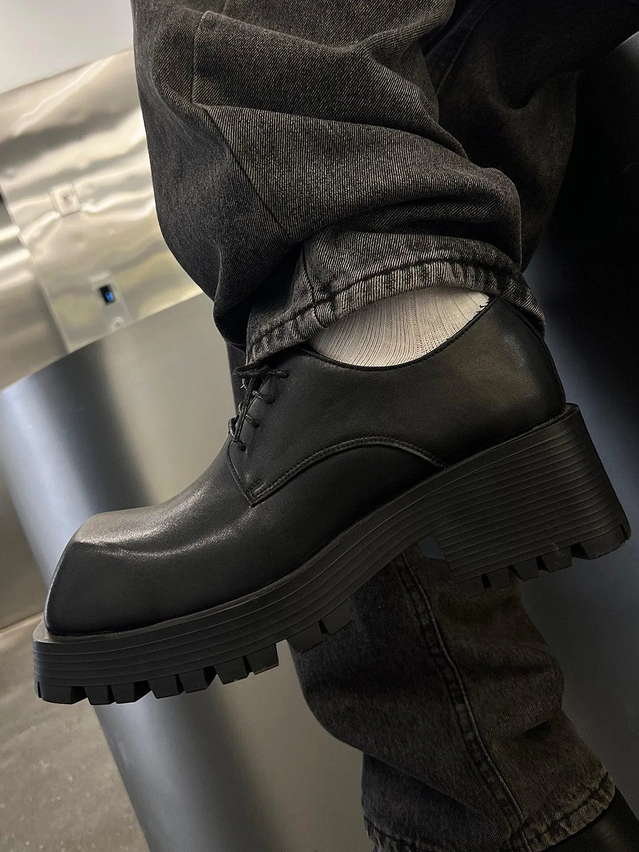 Platform Lace-Up Casual Shoes