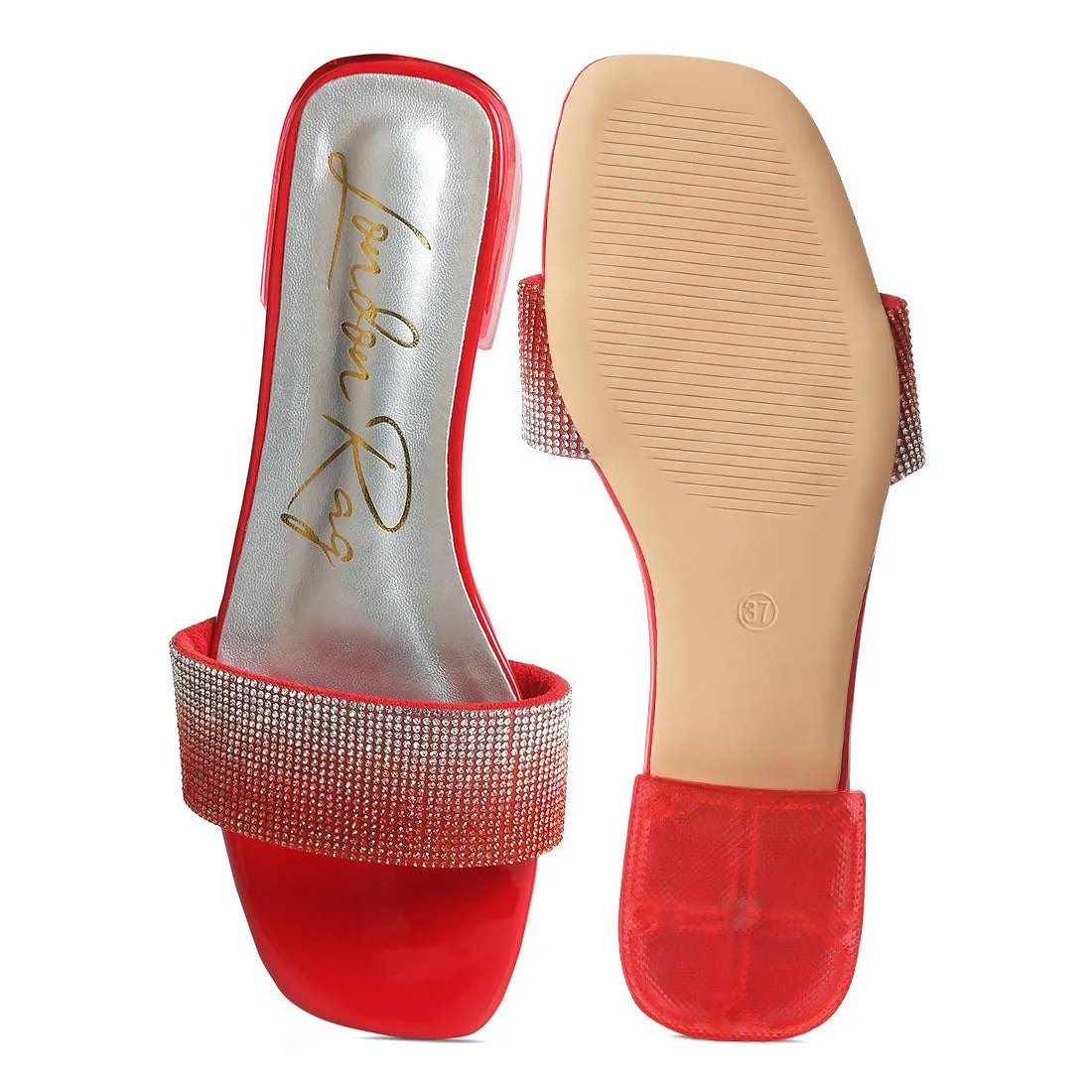 Rhinestone Slip On Sandals