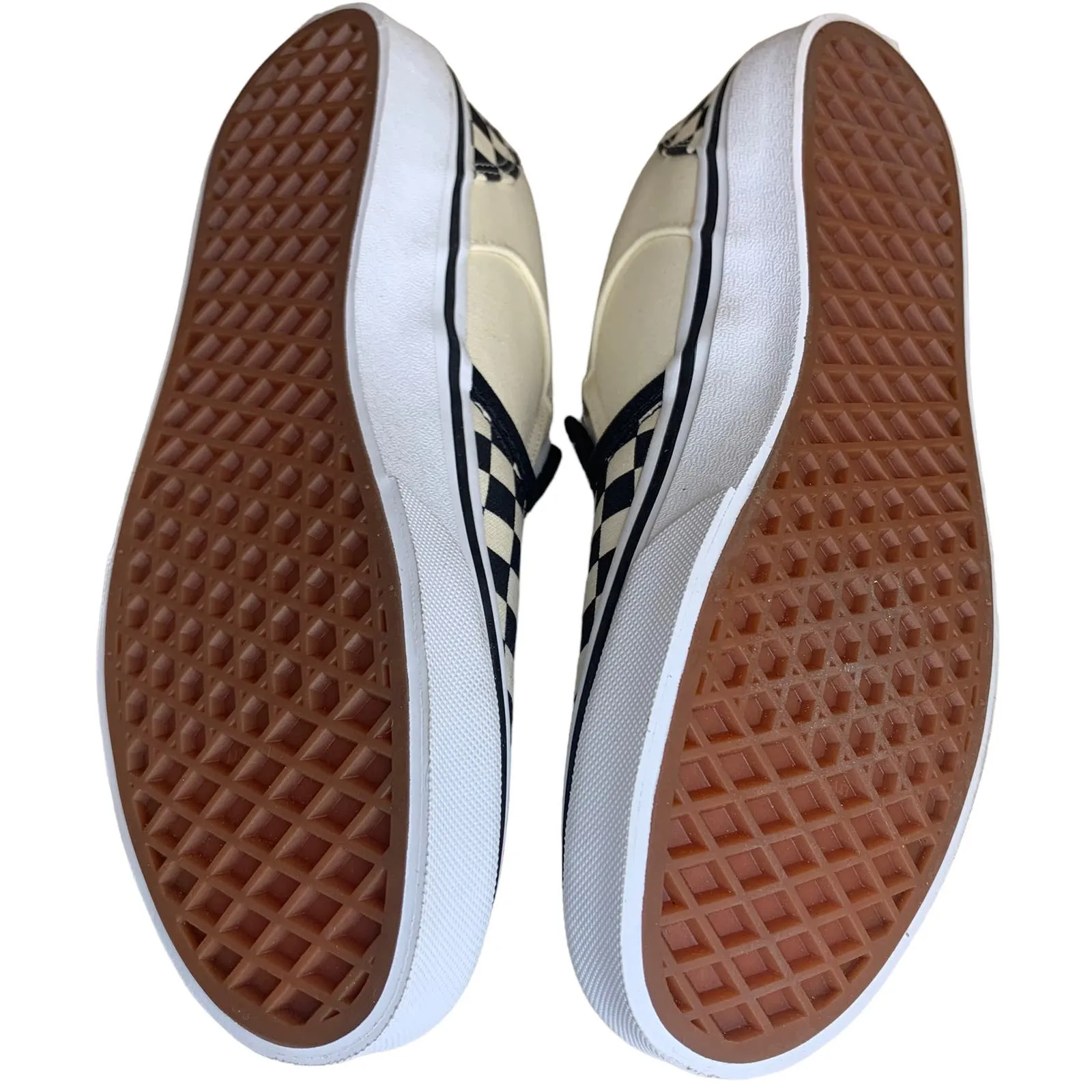 Vans Asher Canvas Fabric Checkered Skate Slip On Padded Shoes SZ 7 youth