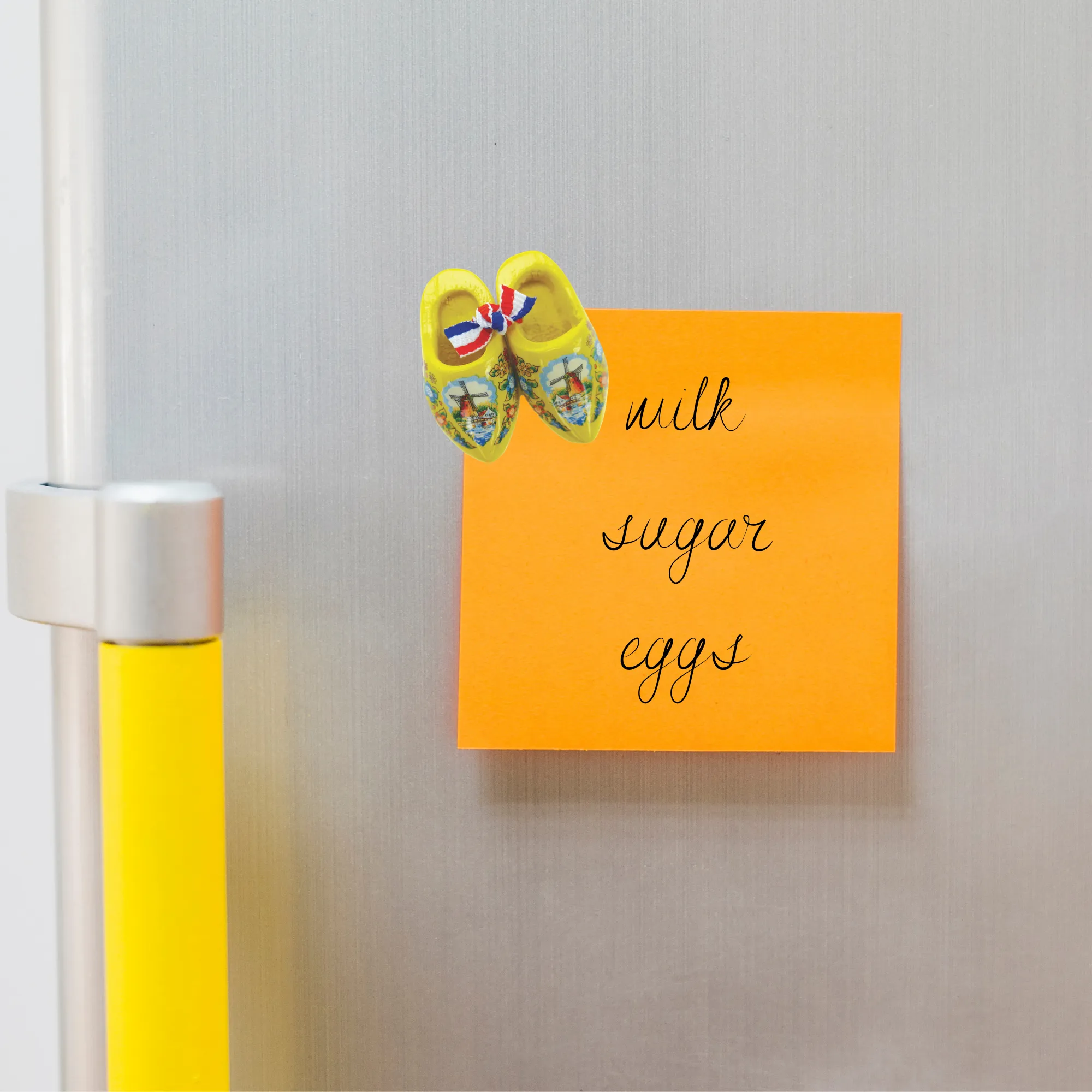 Wooden Shoes Magnetic Yellow